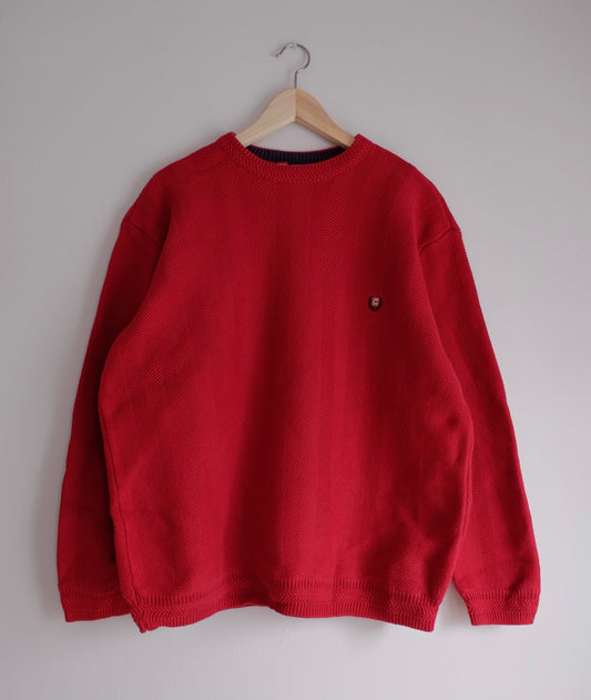 [frizzy finds] red pullover sweater