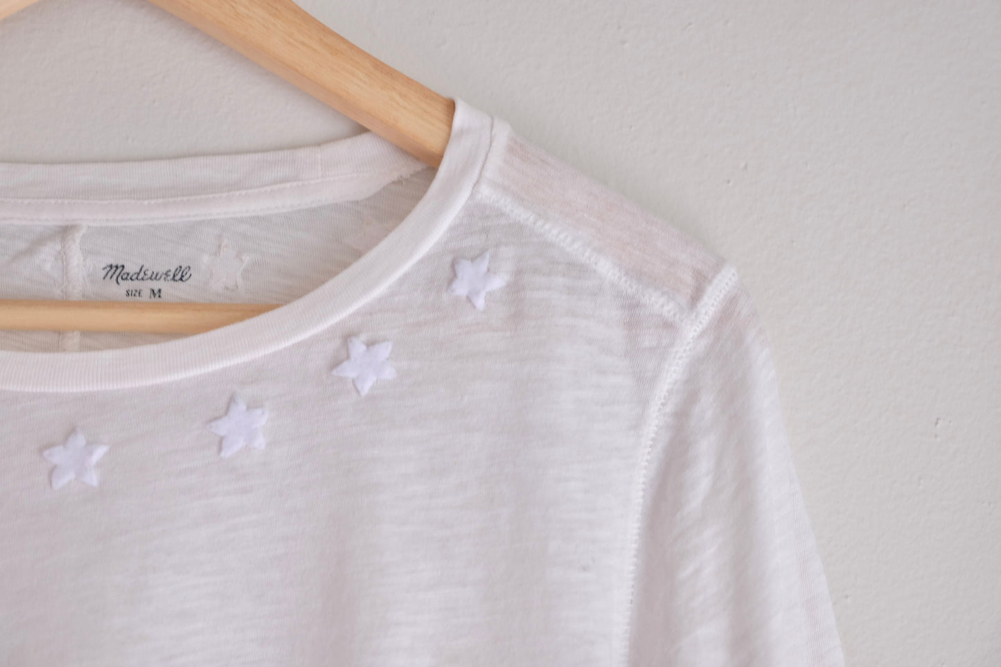 white long sleeve with stars
