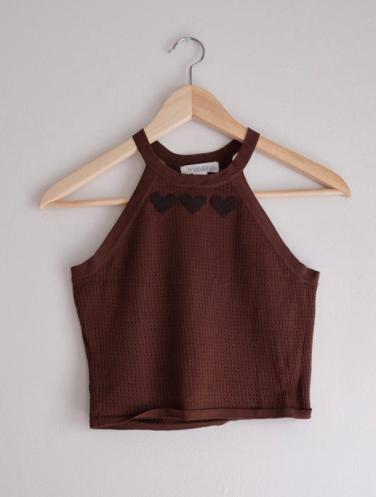 brown tank with hearts